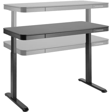 Desk Zola | Sähköisesti korkeussäädettävä tietokonepöytä (72-122 cm korkea). -