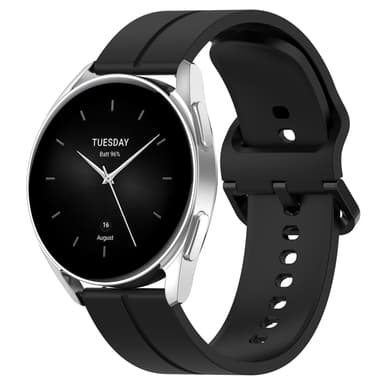 Vaihde silikonikellon ranneke Haylou kelloon 22mm Musta