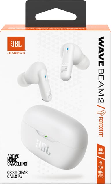 JBL Wave Beam 2 täysin langattomat in-ear kuulokkeet (valkoinen)
