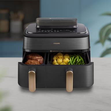Philips 5000 Series Dual Basket airfyer höyryllä NA552/00 (musta)