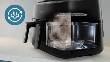 Philips 5000 Series Dual Basket airfyer höyryllä NA552/00 (musta)