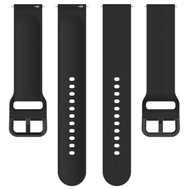 Vaihde silikonikellon ranneke Haylou kelloon 22mm Musta
