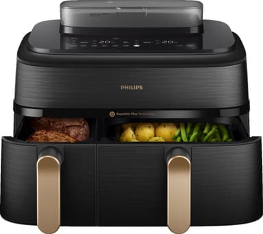 Philips 5000 Series Dual Basket airfyer höyryllä NA552/00 (musta)