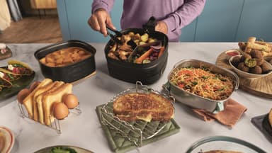 Philips Kaksitasoinen jalusta grillivartaalla Airfryer 6.2L HD9920/00