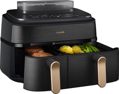 Philips 5000 Series Dual Basket airfyer höyryllä NA552/00 (musta)
