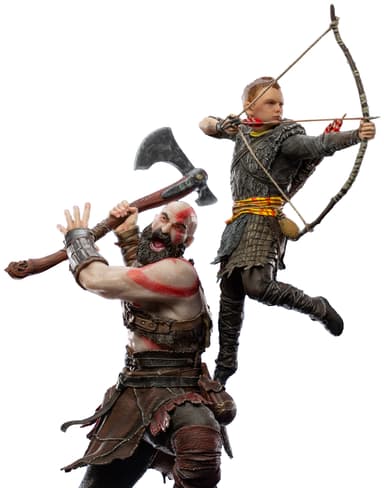 Iron Studios God of War toimintafiguuri (Kratos & Atreus)