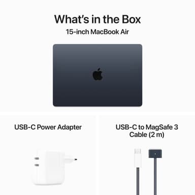 MacBook Air 15 M3/8 GB/256 GB (keskiyö)