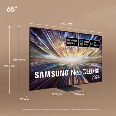Samsung 65" QN800D 8K Neo QLED Mini LED älytelevisio (2024)