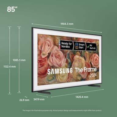 Samsung 85” The Frame 4K QLED älytelevisio (2024)