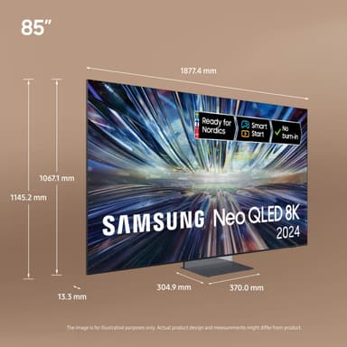Samsung 85" QN900D 8K Neo QLED Mini LED älytelevisio (2024)