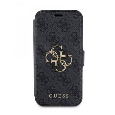 Guess iPhone 15 Pro Kotelo 4G Logo Harmaa