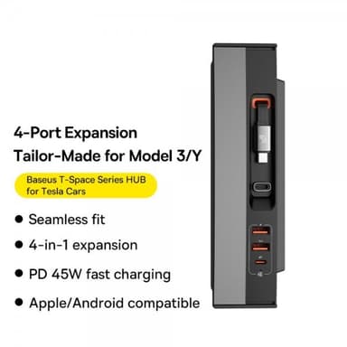 Baseus T-Space Series USB Hub for Tesla 45W