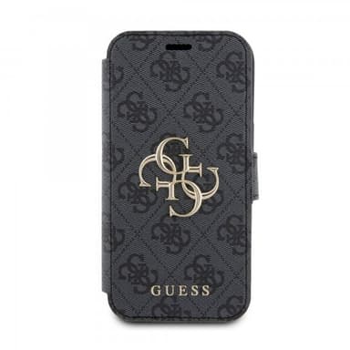 Guess iPhone 15 Kotelo 4G Logo Harmaa