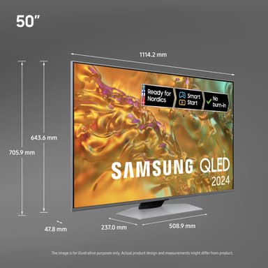 Samsung 50" Q80D 4K QLED älytelevisio (2024)