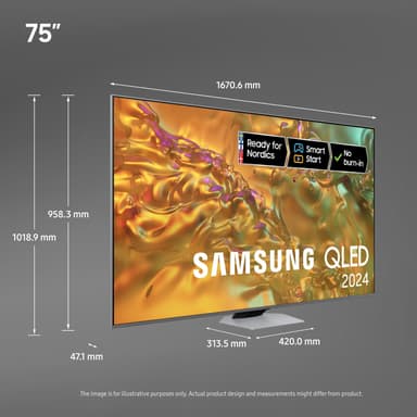 Samsung 75" Q80D 4K QLED älytelevisio (2024)
