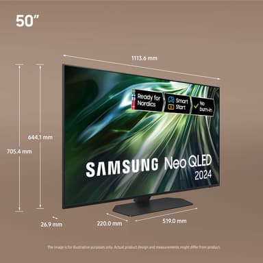 Samsung 50" QN90D 4K Neo QLED Mini LED älytelevisio (2024)