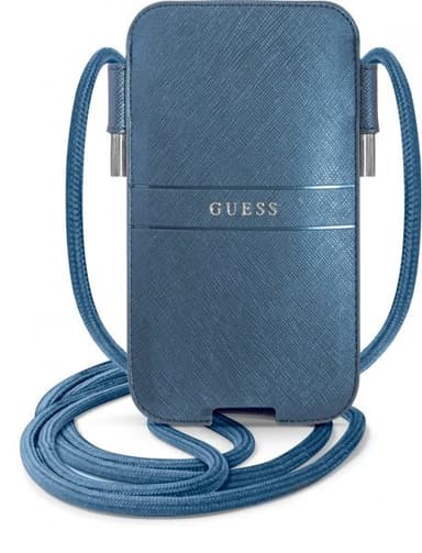 Guess Pouch Saffiano Large Sininen