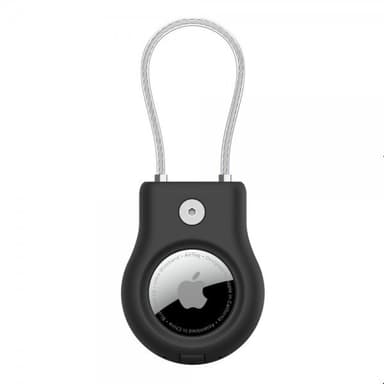 Belkin AirTag Pidike Secure Holder with Wire Cable Musta