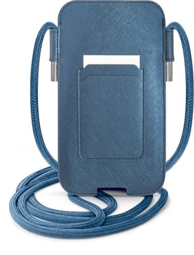 Guess Pouch Saffiano Large Sininen