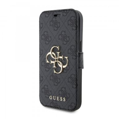 Guess iPhone 15 Kotelo 4G Logo Harmaa