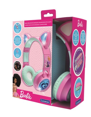 Barbie Kissakorvamuotoiset langattomat kuulokkeet, joissa on valot