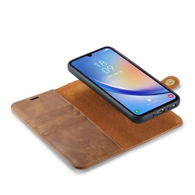 Lompakkokotelo DG-Ming 2i1 Samsung Galaxy A35 - Ruskea