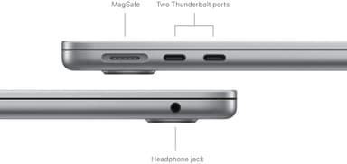 MacBook Air 13 M3 10C GPU/24/512G B (avaruudenharmaa)