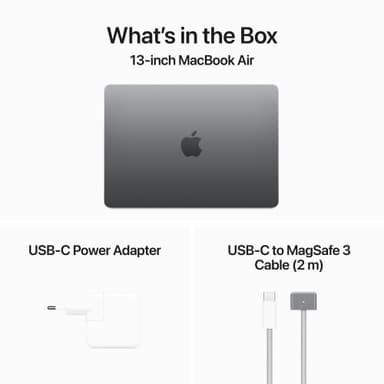 MacBook Air 13 M3 10C GPU/24/512G B (avaruudenharmaa)