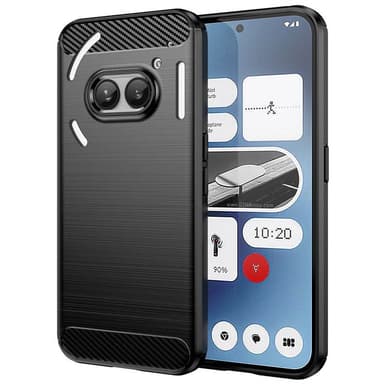Harjattu TPU kuori Nothing Phone 2a - Musta