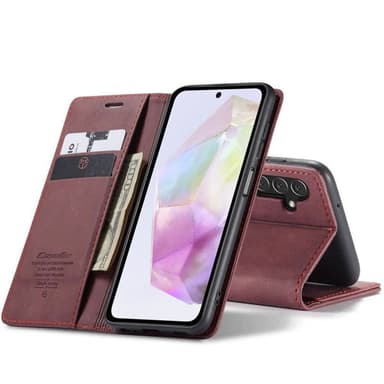 CaseMe FlipCase 013 Samsung Galaxy A35 - Viininpunainen