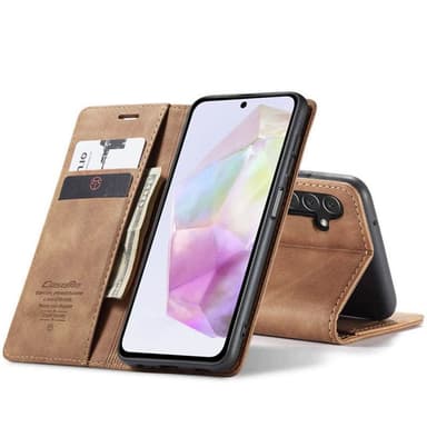 CaseMe FlipCase 013 Samsung Galaxy A35 - Ruskea