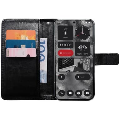 Lompakkokotelo 3-kortti Nothing Phone (2) - Musta
