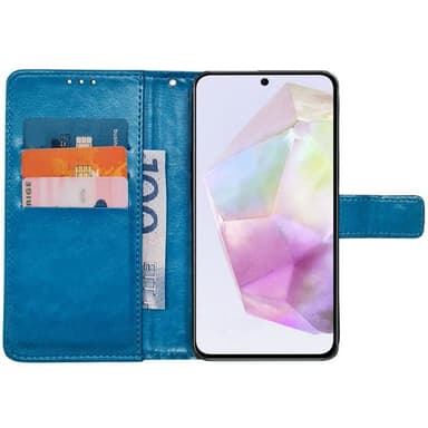Lompakkokotelo 3-kortti Samsung Galaxy A35 - Vaaleansininen