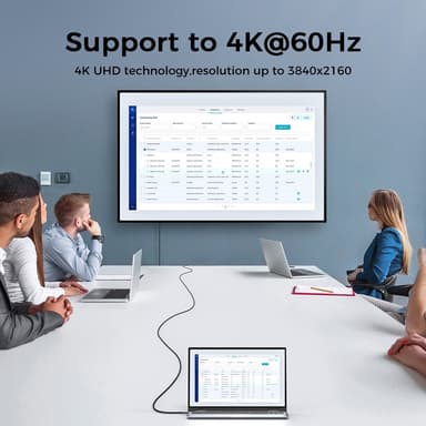 NÖRDIC 7m USB 3.2 Gen 2 USB-C - C nylon punottu kaapeli PD3.1 240W 20G 4K60Hz musta