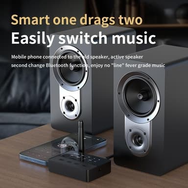 NÖRDIC Bluetooth 5.3 Vastaanotin Lähetin aptX aptX HD kahdelle kuulokkeelle, AUX/RCA