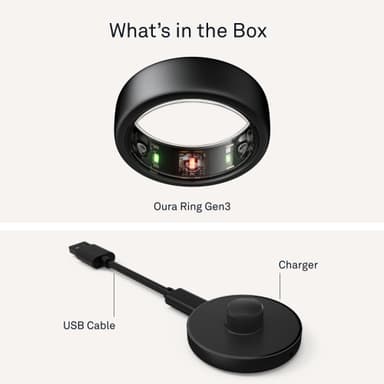 Oura Ring Gen3 Horizon älysormus koko 8 (Stealth)
