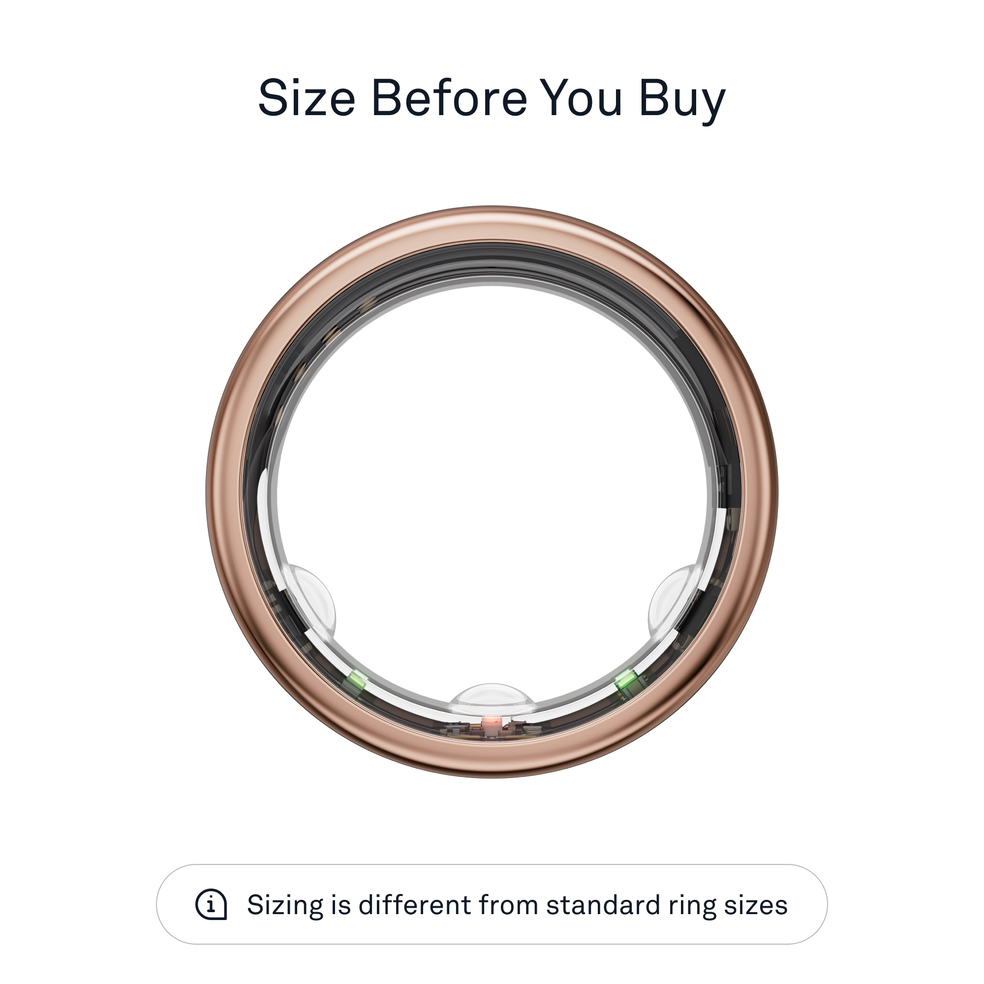 Oura Ring Gen3 Horizon älysormus koko 11 (ruusukulta)