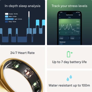Oura Ring Gen3 Heritage älysormus koko 13 (kulta)