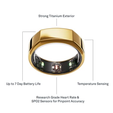 Oura Ring Gen3 Heritage älysormus koko 13 (kulta)