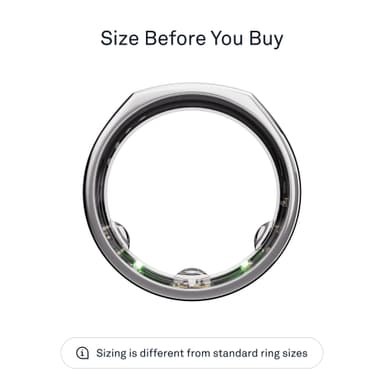 Oura Ring Gen3 Heritage älysormus koko 11 (hopea)