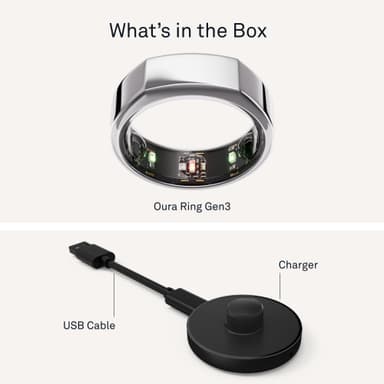Oura Ring Gen3 Heritage älysormus koko 11 (hopea)