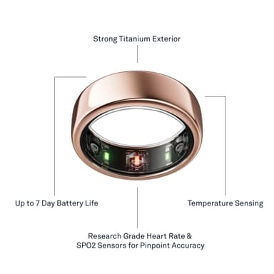 Oura Ring Gen3 Horizon älysormus koko 6 (ruusukulta)