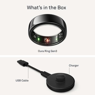 Oura Ring Gen3 Horizon älysormus koko 12 (musta)