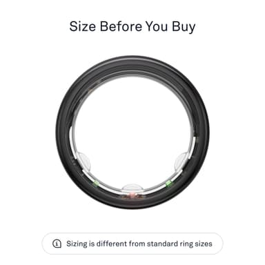 Oura Ring Gen3 Horizon älysormus koko 8 (musta)