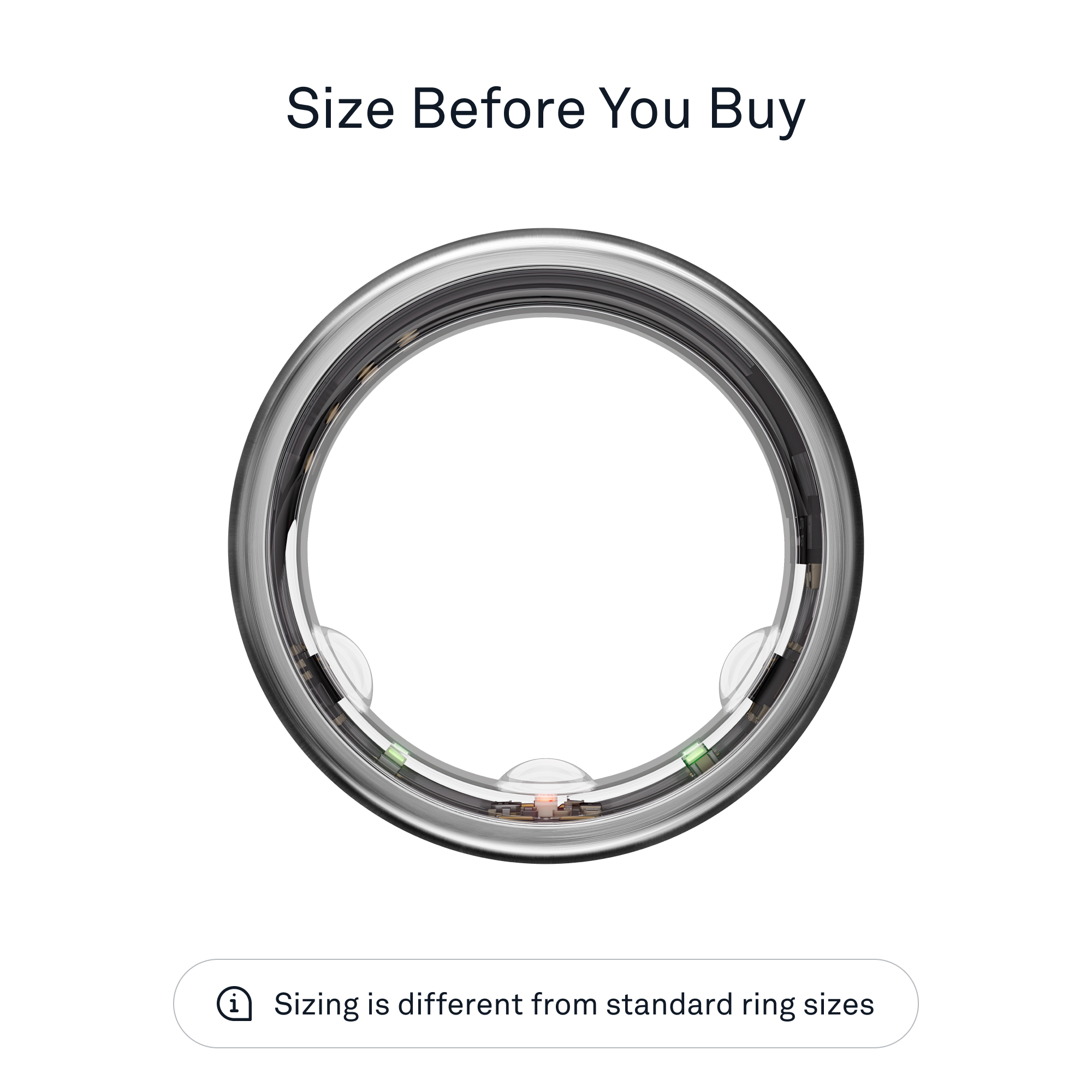 Oura Ring Gen3 Horizon älysormus koko 9 (titaani)