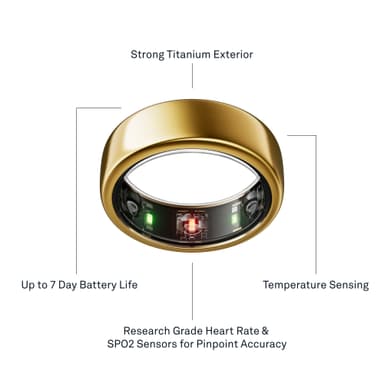 Oura Ring Gen3 Horizon älysormus koko 7 (kulta)