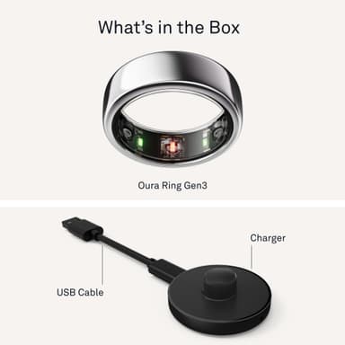 Oura Ring Gen3 Horizon älysormus koko 8 (hopea)