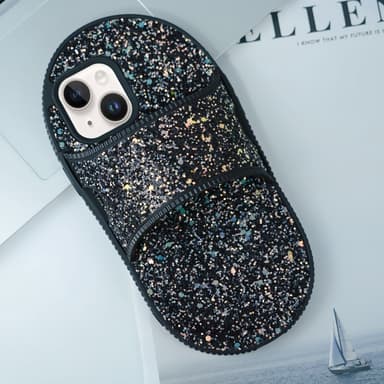 iPhone 15:lle TPU-kuori Tossu-tyyli Tukijalka Antipudotus Puhelinkotelo
