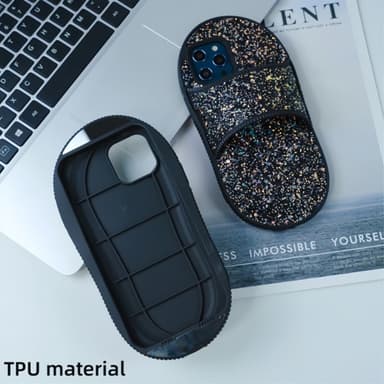 iPhone 15:lle TPU-kuori Tossu-tyyli Tukijalka Antipudotus Puhelinkotelo
