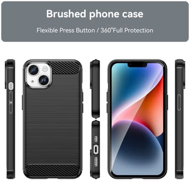 iPhone 14 Suojakuori Kotelo (Musta)